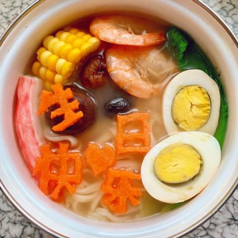 小孩吃长寿面经典祝福语