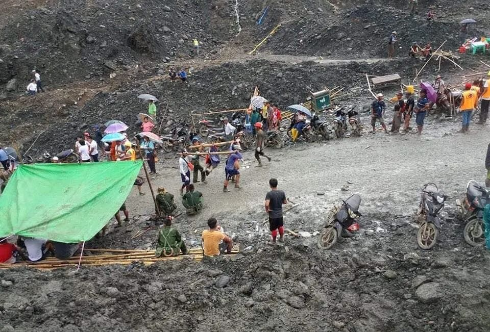 缅甸震后地缝间涌现的神秘泥浆，黑绿色的探索之旅