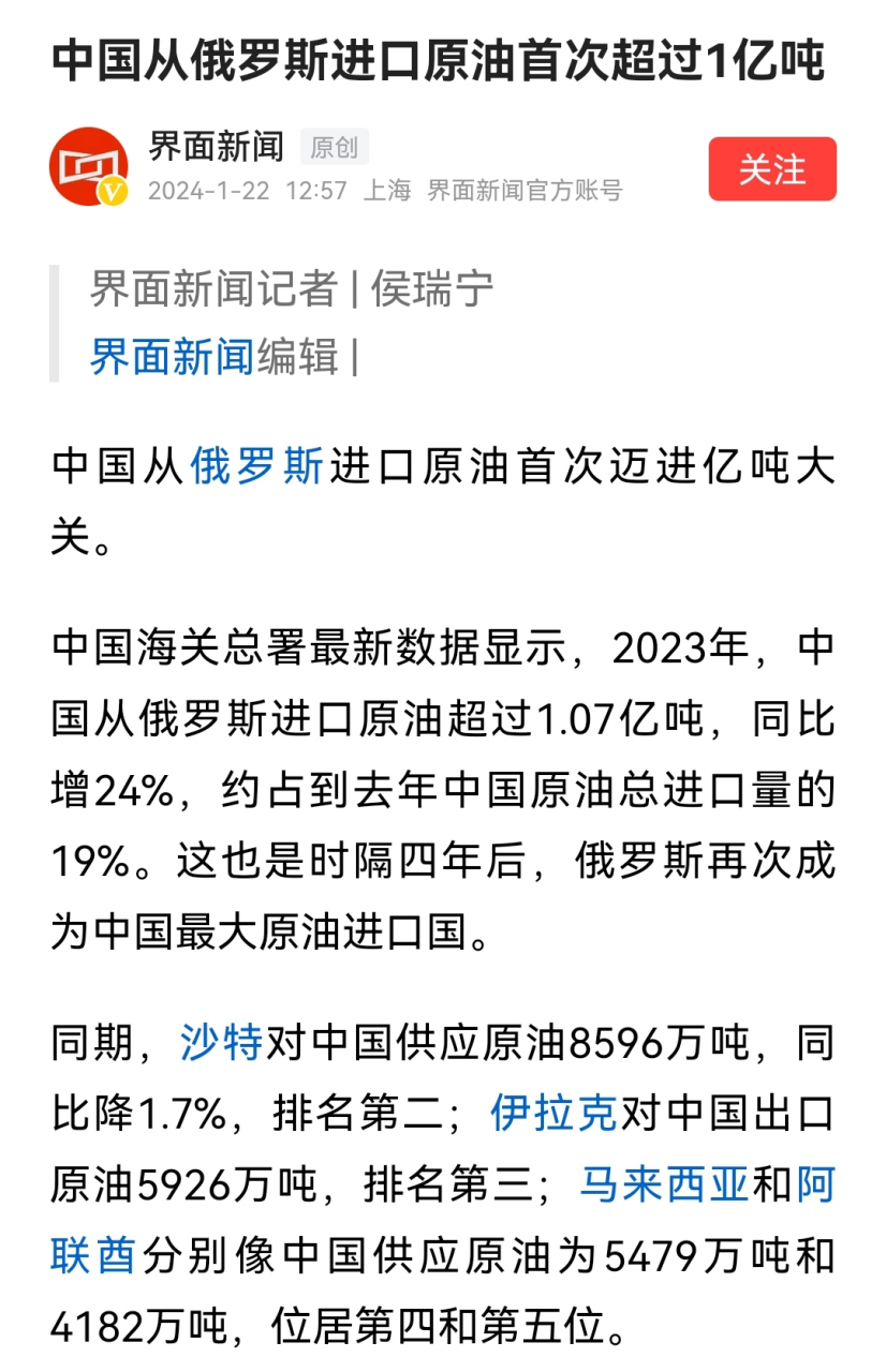 中国购买俄罗斯石油的数量及其影响分析