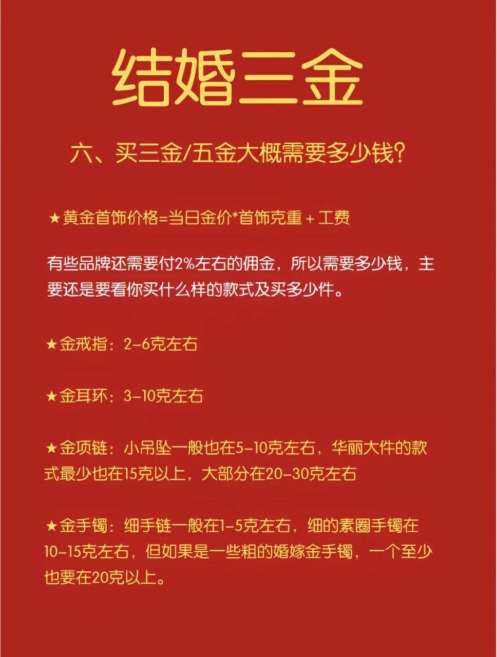 结婚三金大概什么价？一篇全面的解读